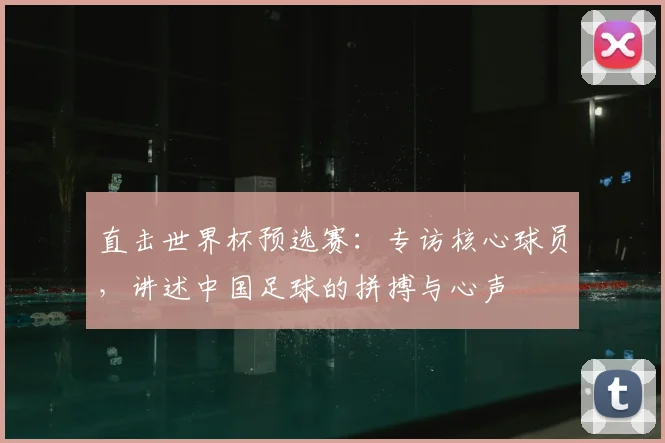 直击世界杯预选赛:专访核心球员,讲述中国足球的拼搏与心声